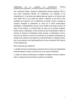 Biomécanique De L'épiphysiolyse Fémorale Supérieure Chez L'adolescent