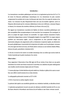 Les traumatismes vasculaires: cas cliniques