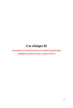 Les traumatismes vasculaires: cas cliniques