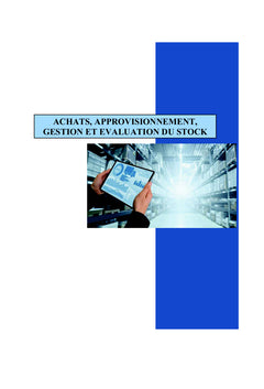 Achats,approvisionnement, gestion et évaluation des stocks: Gestion des stocks toute nature