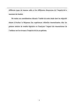 Traumatismes de l'enfance et impulsivité chez les patients bipolaires