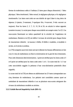 Traumatismes de l'enfance et impulsivité chez les patients bipolaires