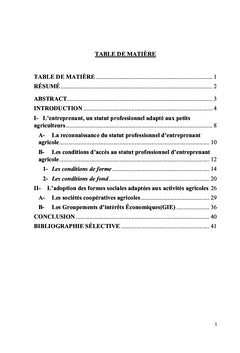 Le Droit OHADA et la Professionnalisation des Activités Agricoles