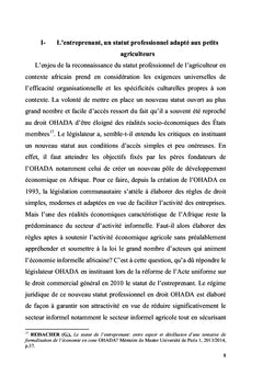 Le Droit OHADA et la Professionnalisation des Activités Agricoles