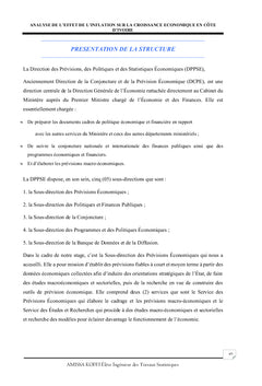 Analyse de l'effet de l'inflation sur la croissance économique en Côte d'Ivoire