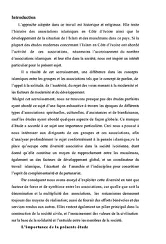 L'islam et la vie associative en Côte d'Ivoire