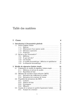 Initiation à l'Économétrie Générale Tome I