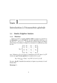 Initiation à l'Économétrie Générale Tome I