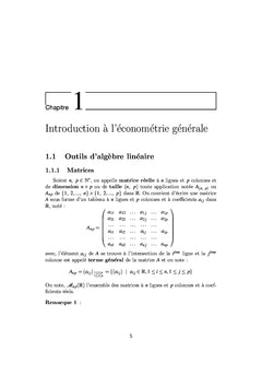Initiation à l'Économétrie Générale Tome I