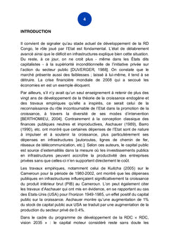 Incidence du capital public sur la croissance économique en RD Congo