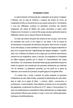 Intégration du conte comme support didactique
