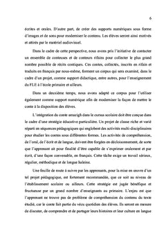Intégration du conte comme support didactique