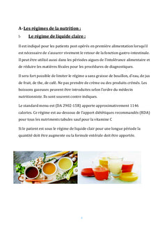 Diététique standard de l'hôpital