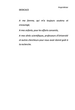 Projet Minier Tome I