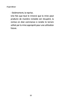 Projet Minier Tome I