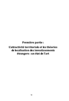 Localisation et attractivité territoriale des IDE