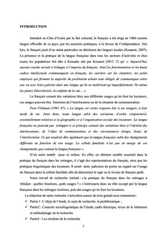 Pratique du français en Côte d'Ivoire