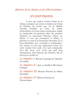 Histoire de la chimie et de l'électrochimie