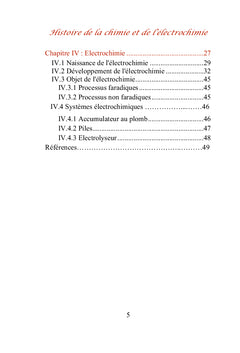 Histoire de la chimie et de l'électrochimie
