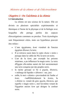 Histoire de la chimie et de l'électrochimie