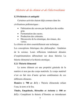 Histoire de la chimie et de l'électrochimie