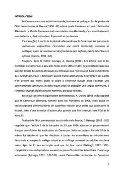Figures et représentations de l'Etat au Cameroun