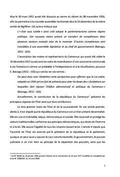 Figures et représentations de l'Etat au Cameroun
