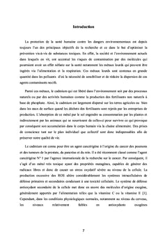 Effet protecteur del' -tocophérol contre la toxicité du cadmium