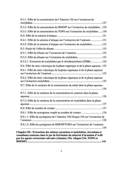 Extraction de l'Uranium et des métaux connexes du Niger