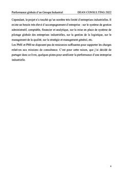 Performance globale d'un groupe industriel