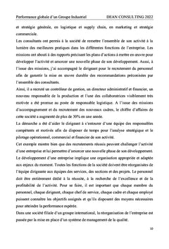 Performance globale d'un groupe industriel