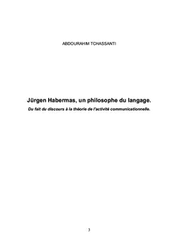 Jurgen Habermas, un philosophe du langage