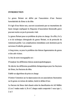 Le genou flottant : diagnostique et algorithme de prise en charge