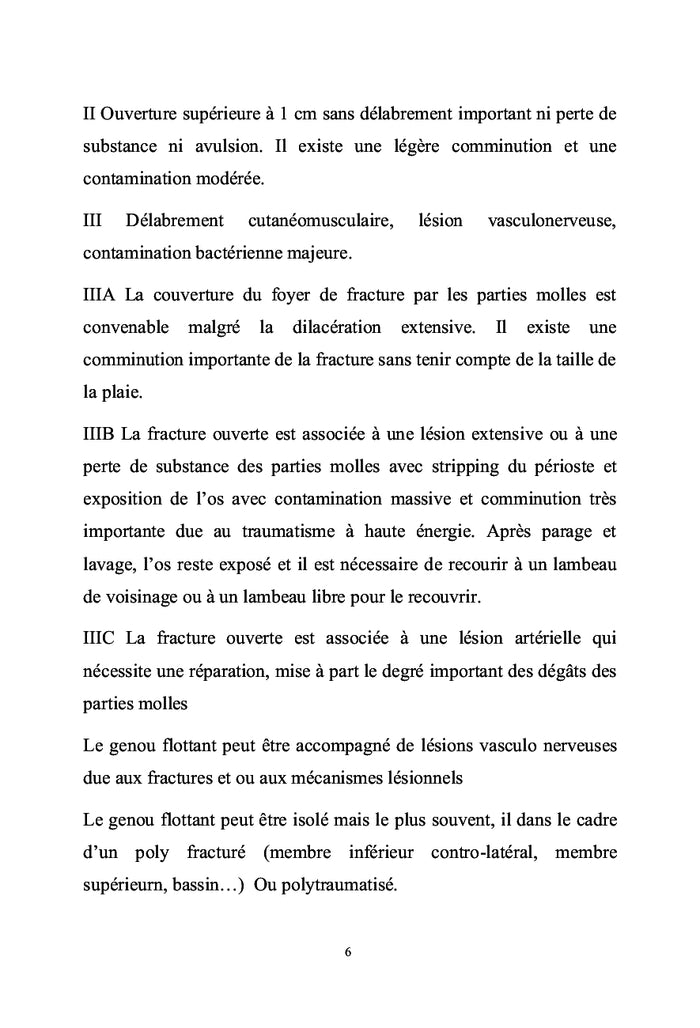Le genou flottant : diagnostique et algorithme de prise en charge
