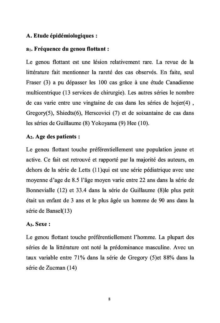 Le genou flottant : diagnostique et algorithme de prise en charge