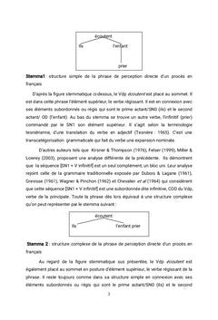 Particularités syntaxiques des verbes de perception