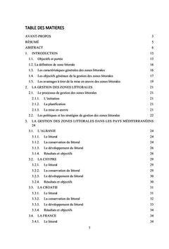 Usage et gestion du littoral en Méditerranée et en Turquie