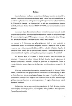 L'économie du palmier à huile et de l'huile de palme