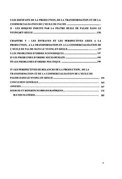 L'économie du palmier à huile et de l'huile de palme