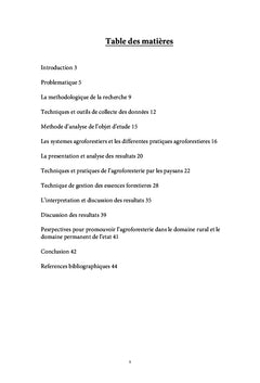 La pratique de l'agroforesterie,