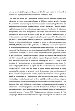 La pratique de l'agroforesterie,