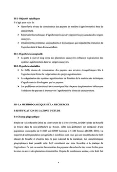 La pratique de l'agroforesterie,