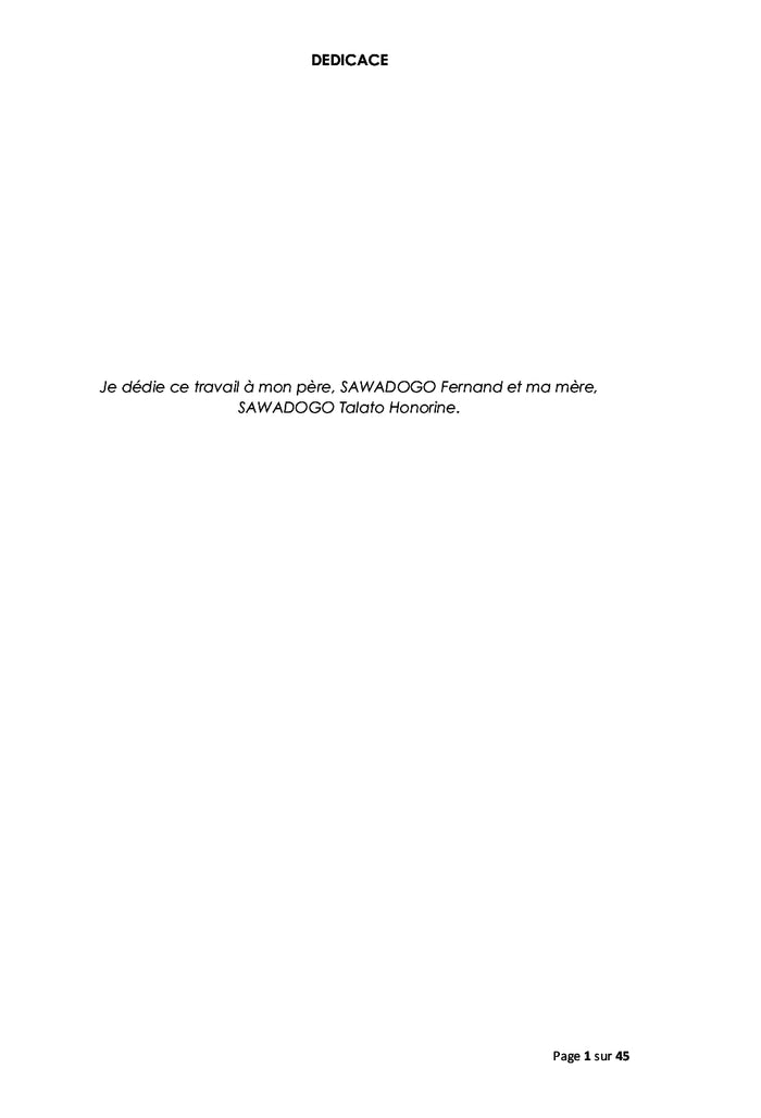 CADRE JURIDIQUE ET REGLEMENTAIRE DU FONCIER RURAL AU BURKINA FASO