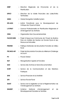 CADRE JURIDIQUE ET REGLEMENTAIRE DU FONCIER RURAL AU BURKINA FASO