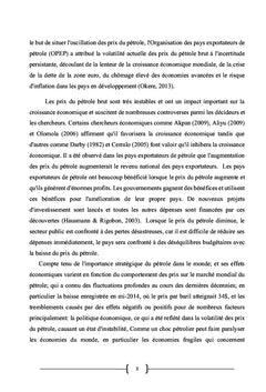 La volatilité des prix du pétrole et la croissance économique