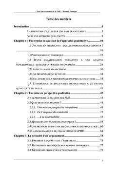 Vers une Economie de la PME