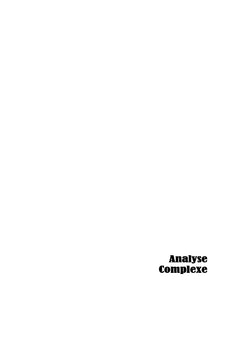 Analyse Complexe