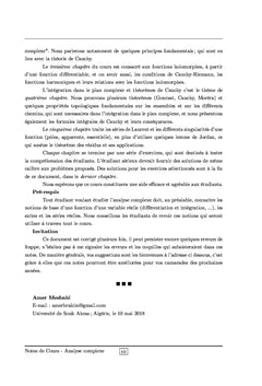 Analyse Complexe