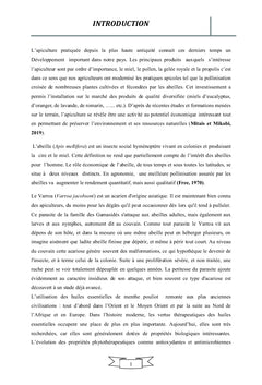 Impact d'huile essentielle de Mentha pulegium sur le Varroa jacobsoni