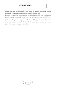 Impact d'huile essentielle de Mentha pulegium sur le Varroa jacobsoni